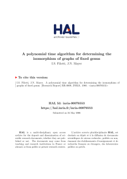 A polynomial time algorithm for determining the - HAL
