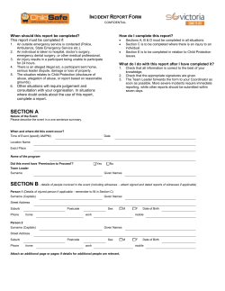 SUVic Major Incident Report