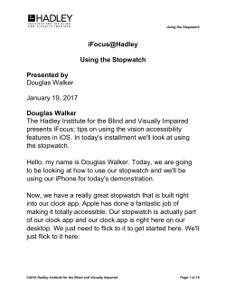 Douglas Walker - Hadley School for the Blind