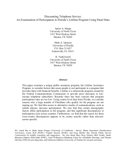 The University of Florida`s Public Utility Research Center (PURC