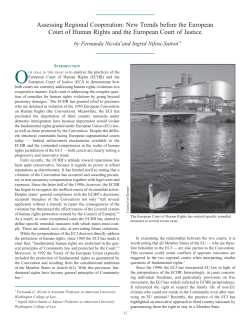 Assessing Regional Cooperation: New Trends before the European
