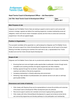 Active Schools Coordinator - Job Profile