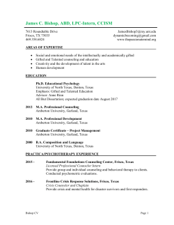 James Bishop - National Association for Gifted Children