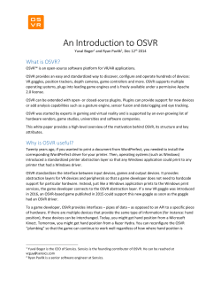 An Introduction to OSVR