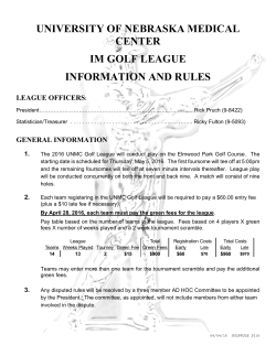 UNIVERSITY OF NEBRASKA MEDICAL CENTER IM GOLF