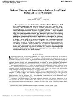 Kalman Filtering and Smoothing to Estimate Real