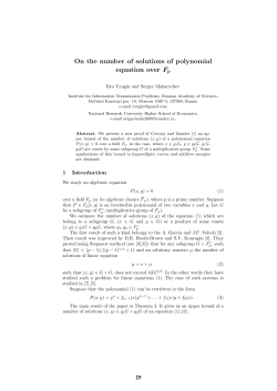 On the number of solutions of polynomial equation over Fp