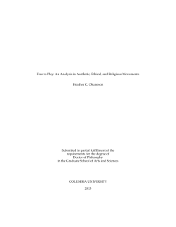 Free to Play: An Analysis in Aesthetic, Ethical, and Religious