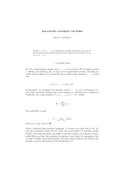 Balancing gaussian vectors