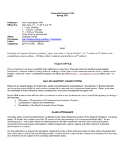 Management 5187 - Baylor University