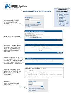 Keesler Online New User Instructions