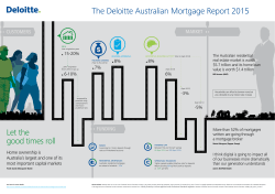 Let the good times roll The Deloitte Australian Mortgage Report 2015