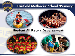 Student All-Round Development Fairfield Methodist School (Primary)