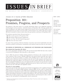 Proposition 301 - Arizona State University