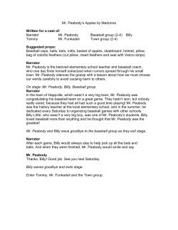 Mr. Peabody`s Apples by Madonna Written for a cast of: Narrator Mr