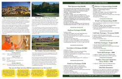 Field Goal Packages $5,000 19th Hole Donations Drink Cart