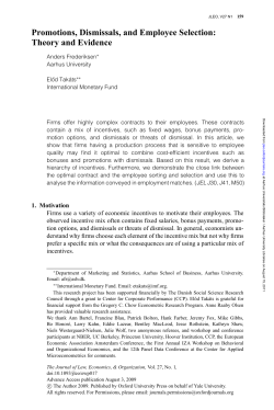 Promotions, Dismissals, and Employee Selection: Theory and