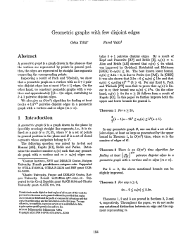 Geometric graphs with few disjoint edges