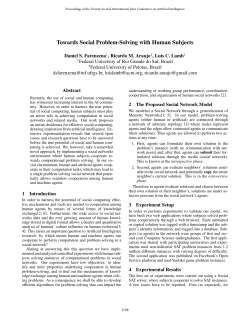 Towards Social Problem-Solving with Human Subjects