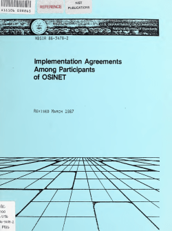 Implementation agreements among participants of OSINET