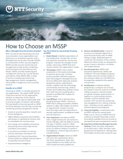 How to Choose an MSSP