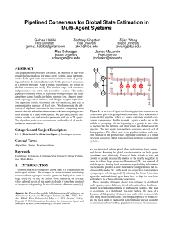 Pipelined Consensus for Global State Estimation in Multi