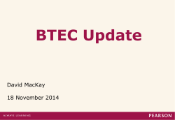 BTEC update