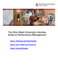 Performance Management &ndash; Planning and Goal Setting