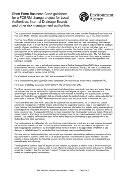 LIT 10420 Short Form Business Case Template - RMAs