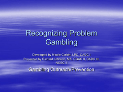Gambling Overview - Oregon Problem Gambling Services