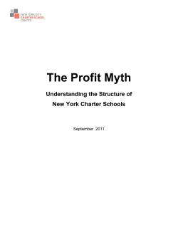 The Profit Myth - New York City Charter School Center