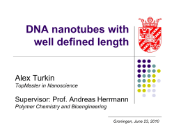 DNA nanotubes with well defined length