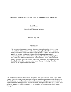 DO FIRMS MAXIMIZE? EVIDENCE FROM PROFESSIONAL