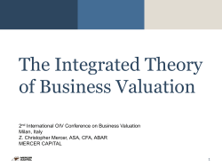 The Integrated Theory of Business Valuation