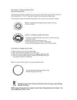 Stromberg &ndash;Carlson Number Card Removal Instructions