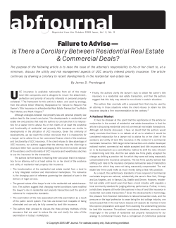 Failure to Advise &mdash; Is There a Corollary Between