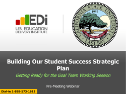 Building Our Student Success Strategic Plan