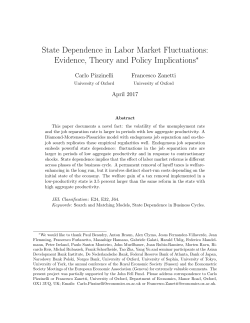 State Dependence in Labor Market Fluctuations: Evidence, Theory