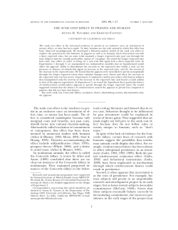 The sunk cost effect in pigeons and humans