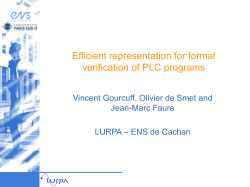 Efficient representation for formal verification of PLC programs