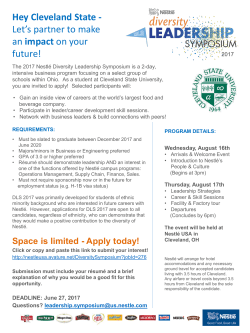 Hey Cleveland State - Let`s partner to make an impact on your future!