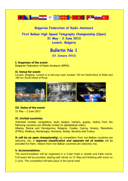 1st Bulletin