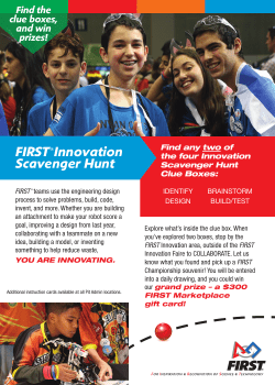 FIRST&reg;Innovation Scavenger Hunt