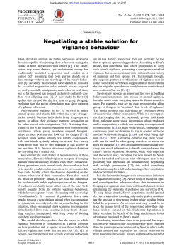 Negotiating a stable solution for vigilance behaviour