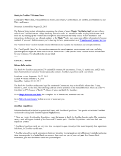 Battle for Zendikar™ Release Notes