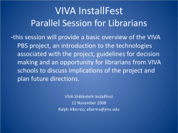 InstallFest Parallel Session - Virtual Library of Virginia