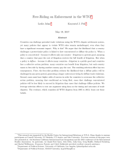 Free-Riding on Enforcement in the WTO