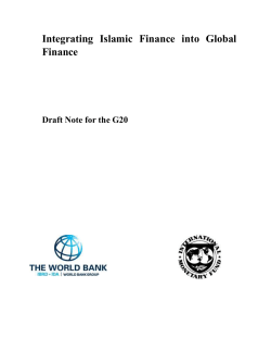 Integrating Islamic Finance into Global Finance Draft - G20