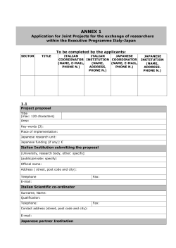 Italian scientific co-ordinator`s cv