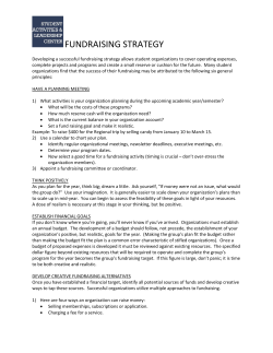 FUNDRAISING STRATEGY